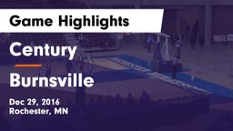 Century  vs Burnsville  Game Highlights - Dec 29, 2016