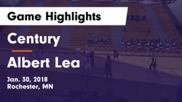 Century  vs Albert Lea  Game Highlights - Jan. 30, 2018