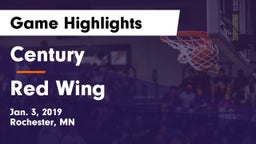 Century  vs Red Wing  Game Highlights - Jan. 3, 2019