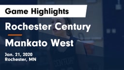 Rochester Century  vs Mankato West  Game Highlights - Jan. 21, 2020