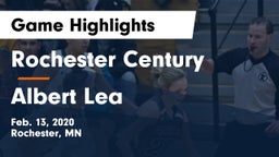 Rochester Century  vs Albert Lea  Game Highlights - Feb. 13, 2020