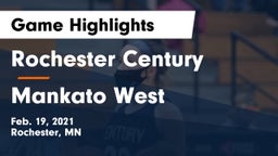 Rochester Century  vs Mankato West  Game Highlights - Feb. 19, 2021