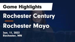 Rochester Century  vs Rochester Mayo  Game Highlights - Jan. 11, 2022