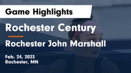 Rochester Century  vs Rochester John Marshall  Game Highlights - Feb. 24, 2023