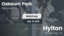 Matchup: Osbourn Park High vs. Hylton  2016