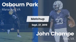 Matchup: Osbourn Park High vs. John Champe   2019