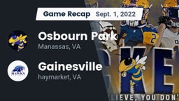 Recap: Osbourn Park  vs. Gainesville 2022