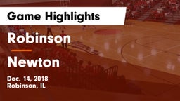 Robinson  vs Newton  Game Highlights - Dec. 14, 2018