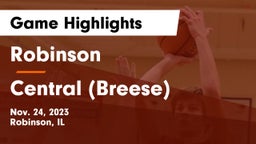 Robinson  vs Central  (Breese) Game Highlights - Nov. 24, 2023