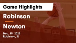 Robinson  vs Newton  Game Highlights - Dec. 15, 2023