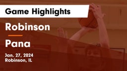 Robinson  vs Pana  Game Highlights - Jan. 27, 2024