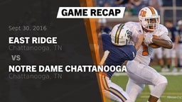 Recap: East Ridge  vs. Notre Dame Chattanooga 2016