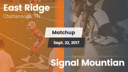 Matchup: East Ridge High vs. Signal Mountian  2016
