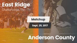 Matchup: East Ridge High vs. Anderson County  2016