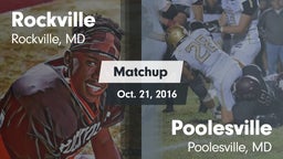 Matchup: Rockville High vs. Poolesville  2016
