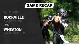 Recap: Rockville  vs. Wheaton  2016
