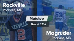 Matchup: Rockville High vs. Magruder  2016