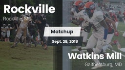 Matchup: Rockville vs. Watkins Mill  2018