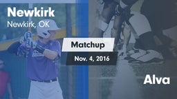 Matchup: Newkirk  vs. Alva 2016