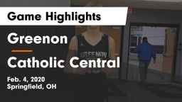 Greenon  vs Catholic Central  Game Highlights - Feb. 4, 2020