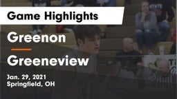 Greenon  vs Greeneview  Game Highlights - Jan. 29, 2021