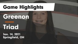 Greenon  vs Triad  Game Highlights - Jan. 14, 2021