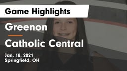 Greenon  vs Catholic Central  Game Highlights - Jan. 18, 2021