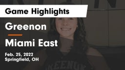 Greenon  vs Miami East  Game Highlights - Feb. 25, 2022