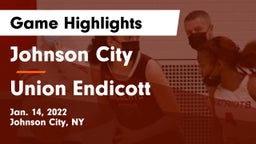 Johnson City  vs Union Endicott Game Highlights - Jan. 14, 2022