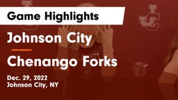Johnson City  vs Chenango Forks  Game Highlights - Dec. 29, 2022