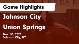 Johnson City  vs Union Springs  Game Highlights - Nov. 30, 2023