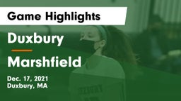 Duxbury  vs Marshfield  Game Highlights - Dec. 17, 2021
