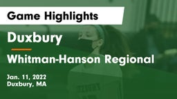 Duxbury  vs Whitman-Hanson Regional  Game Highlights - Jan. 11, 2022