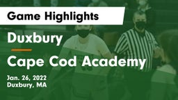 Duxbury  vs Cape Cod Academy Game Highlights - Jan. 26, 2022