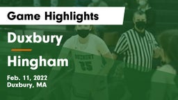 Duxbury  vs Hingham  Game Highlights - Feb. 11, 2022