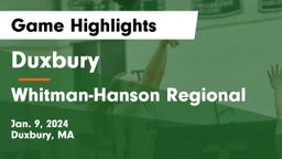 Duxbury  vs Whitman-Hanson Regional  Game Highlights - Jan. 9, 2024