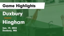 Duxbury  vs Hingham  Game Highlights - Jan. 19, 2024