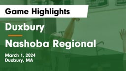 Duxbury  vs Nashoba Regional  Game Highlights - March 1, 2024