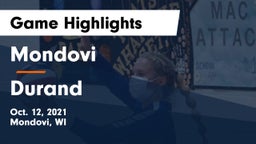 Mondovi  vs Durand Game Highlights - Oct. 12, 2021
