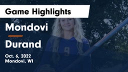Mondovi  vs Durand  Game Highlights - Oct. 6, 2022