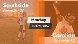 Matchup: Southside High vs. Carolina  2016