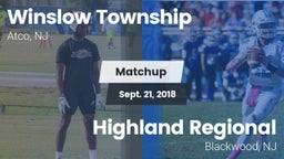 Matchup: Winslow Township vs. Highland Regional  2018