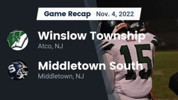 Recap: Winslow Township  vs. Middletown South  2022