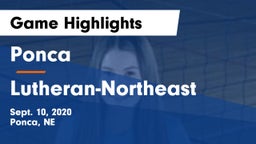 Ponca  vs Lutheran-Northeast  Game Highlights - Sept. 10, 2020