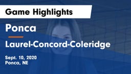 Ponca  vs Laurel-Concord-Coleridge  Game Highlights - Sept. 10, 2020