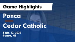 Ponca  vs Cedar Catholic  Game Highlights - Sept. 12, 2020