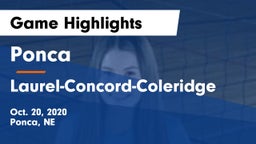 Ponca  vs Laurel-Concord-Coleridge  Game Highlights - Oct. 20, 2020