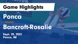 Ponca  vs Bancroft-Rosalie  Game Highlights - Sept. 20, 2022
