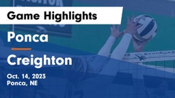 Ponca  vs Creighton  Game Highlights - Oct. 14, 2023