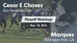Matchup: Cesar E Chavez vs. Marquez  2016